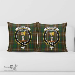 ScotsTee Shop Scottish Chisholm Hunting Clan Crest Tartan Pillow/ Pillow Cover Tartan Accessories for Home