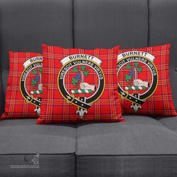 ScotsTee Shop Scottish Burnett Modern Clan Crest Tartan Pillow/ Pillow Cover Tartan Accessories for Home