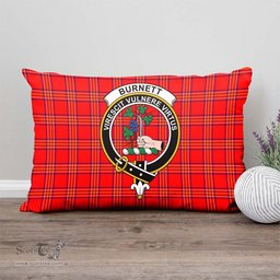 ScotsTee Shop Scottish Burnett Modern Clan Crest Tartan Pillow/ Pillow Cover Tartan Accessories for Home