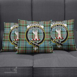 ScotsTee Shop Scottish Cathcart Clan Crest Tartan Pillow/ Pillow Cover Tartan Accessories for Home
