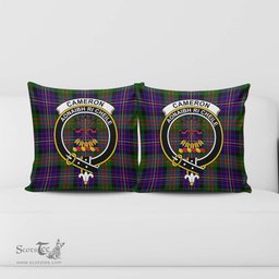ScotsTee Shop Scottish Cameron of Erracht Modern Clan Crest Tartan Pillow/ Pillow Cover Tartan Accessories for Home