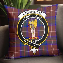 ScotsTee Shop Scottish Chisholm Hunting Modern Clan Crest Tartan Pillow/ Pillow Cover Tartan Accessories for Home