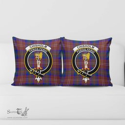 ScotsTee Shop Scottish Chisholm Hunting Modern Clan Crest Tartan Pillow/ Pillow Cover Tartan Accessories for Home