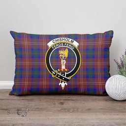 ScotsTee Shop Scottish Chisholm Hunting Modern Clan Crest Tartan Pillow/ Pillow Cover Tartan Accessories for Home