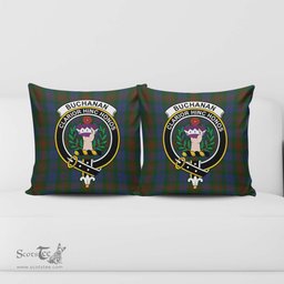 ScotsTee Shop Scottish Buchanan Hunting Clan Crest Tartan Pillow/ Pillow Cover Tartan Accessories for Home