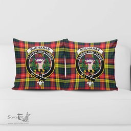 ScotsTee Shop Scottish Buchanan Modern Clan Crest Tartan Pillow/ Pillow Cover Tartan Accessories for Home