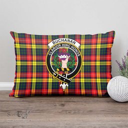 ScotsTee Shop Scottish Buchanan Modern Clan Crest Tartan Pillow/ Pillow Cover Tartan Accessories for Home