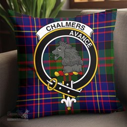ScotsTee Shop Scottish Chalmers Modern Clan Crest Tartan Pillow/ Pillow Cover Tartan Accessories for Home