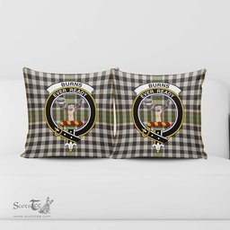 ScotsTee Shop Scottish Burns Check Clan Crest Tartan Pillow/ Pillow Cover Tartan Accessories for Home