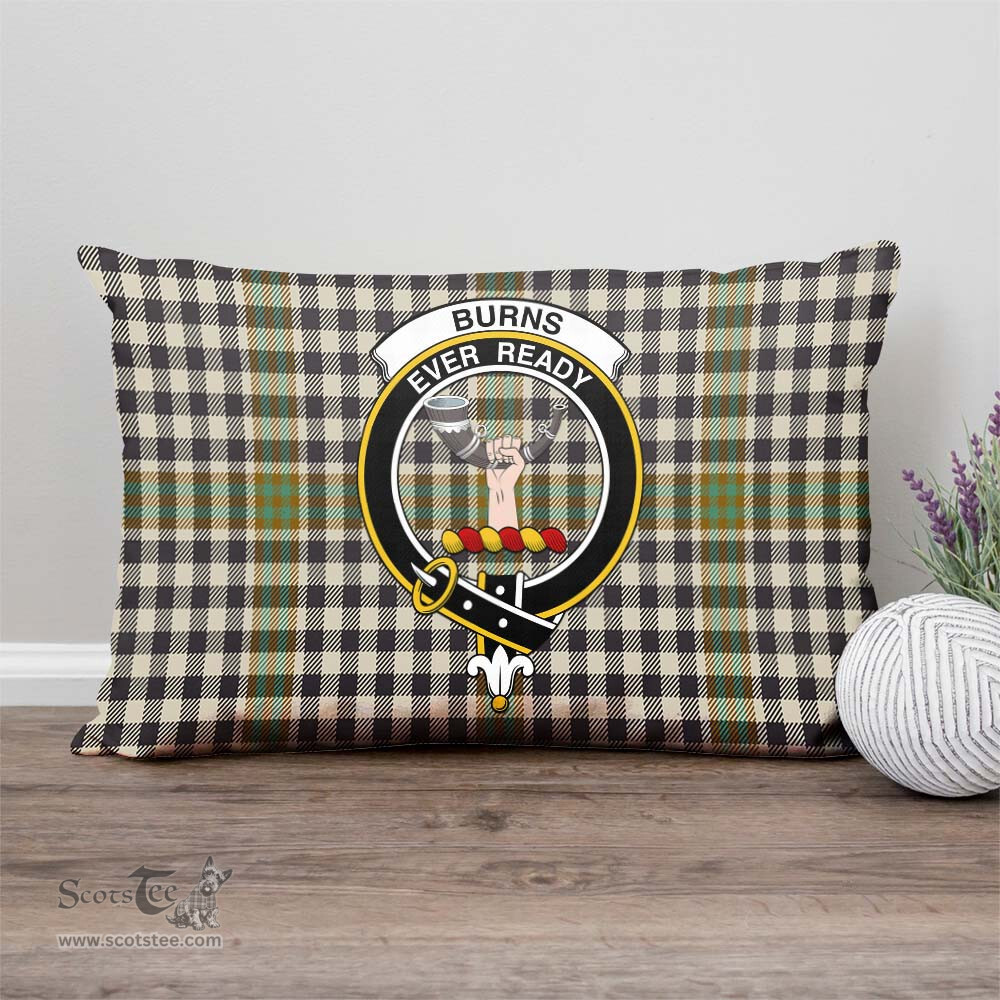 ScotsTee Shop Scottish Burns Check Clan Crest Tartan Pillow/ Pillow Cover Tartan Accessories for Home