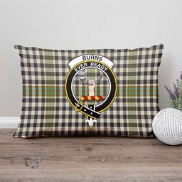 ScotsTee Shop Scottish Burns Check Clan Crest Tartan Pillow/ Pillow Cover Tartan Accessories for Home