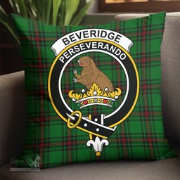ScotsTee Shop Scottish Beveridge Clan Crest Tartan Pillow/ Pillow Cover Tartan Accessories for Home