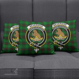 ScotsTee Shop Scottish Beveridge Clan Crest Tartan Pillow/ Pillow Cover Tartan Accessories for Home