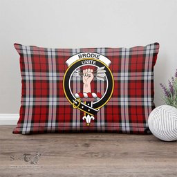 ScotsTee Shop Scottish Brodie Dress Clan Crest Tartan Pillow/ Pillow Cover Tartan Accessories for Home