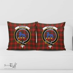 ScotsTee Shop Scottish Bruce Clan Crest Tartan Pillow/ Pillow Cover Tartan Accessories for Home