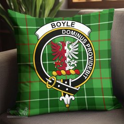 ScotsTee Shop Scottish Boyle Clan Crest Tartan Pillow/ Pillow Cover Tartan Accessories for Home
