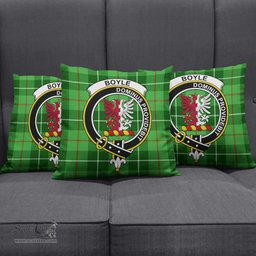 ScotsTee Shop Scottish Boyle Clan Crest Tartan Pillow/ Pillow Cover Tartan Accessories for Home