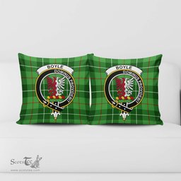 ScotsTee Shop Scottish Boyle Clan Crest Tartan Pillow/ Pillow Cover Tartan Accessories for Home