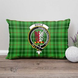 ScotsTee Shop Scottish Boyle Clan Crest Tartan Pillow/ Pillow Cover Tartan Accessories for Home