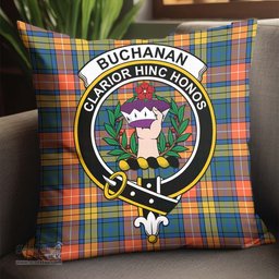 ScotsTee Shop Scottish Buchanan Ancient Clan Crest Tartan Pillow/ Pillow Cover Tartan Accessories for Home
