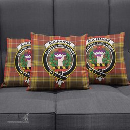 ScotsTee Shop Scottish Buchanan Old Set Weathered Clan Crest Tartan Pillow/ Pillow Cover Tartan Accessories for Home