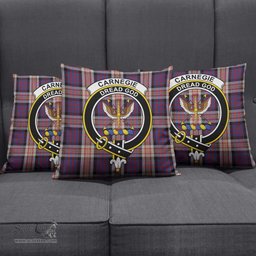 ScotsTee Shop Scottish Carnegie Clan Crest Tartan Pillow/ Pillow Cover Tartan Accessories for Home