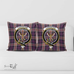 ScotsTee Shop Scottish Carnegie Clan Crest Tartan Pillow/ Pillow Cover Tartan Accessories for Home