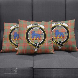 ScotsTee Shop Scottish Bruce Ancient Clan Crest Tartan Pillow/ Pillow Cover Tartan Accessories for Home