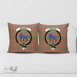 ScotsTee Shop Scottish Bruce Ancient Clan Crest Tartan Pillow/ Pillow Cover Tartan Accessories for Home