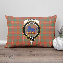ScotsTee Shop Scottish Bruce Ancient Clan Crest Tartan Pillow/ Pillow Cover Tartan Accessories for Home
