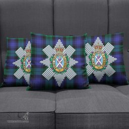 ScotsTee Shop Scottish Black Watch Modern Clan Crest Tartan Pillow/ Pillow Cover Tartan Accessories for Home