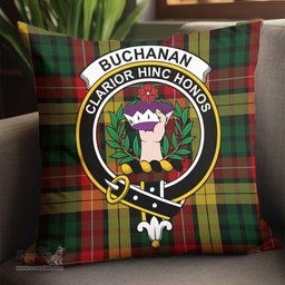 ScotsTee Shop Scottish Buchanan Clan Crest Tartan Pillow/ Pillow Cover Tartan Accessories for Home