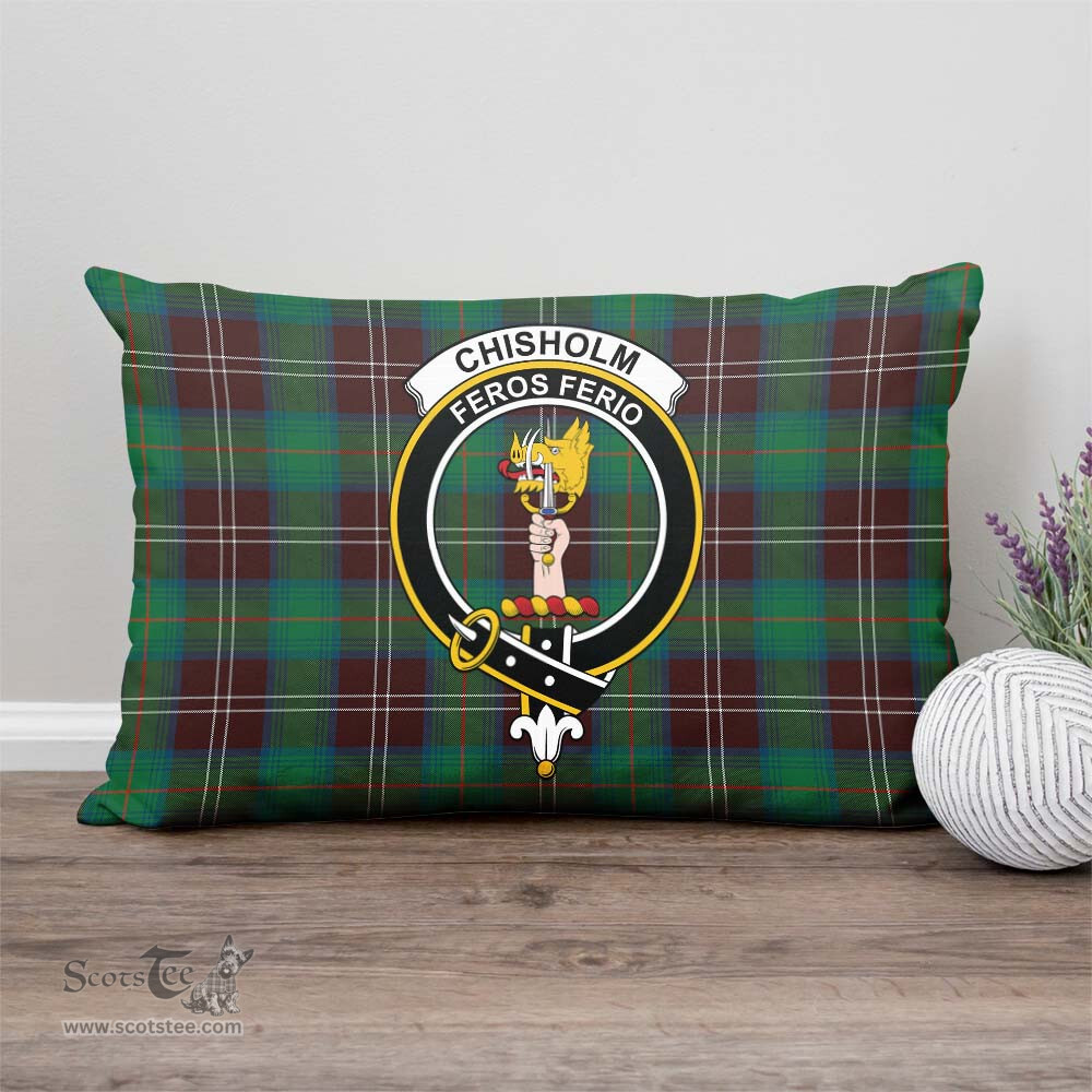 ScotsTee Shop Scottish Chisholm Hunting Ancient Clan Crest Tartan Pillow/ Pillow Cover Tartan Accessories for Home