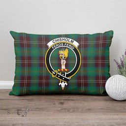ScotsTee Shop Scottish Chisholm Hunting Ancient Clan Crest Tartan Pillow/ Pillow Cover Tartan Accessories for Home