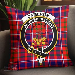 ScotsTee Shop Scottish Cameron of Lochiel Modern Clan Crest Tartan Pillow/ Pillow Cover Tartan Accessories for Home