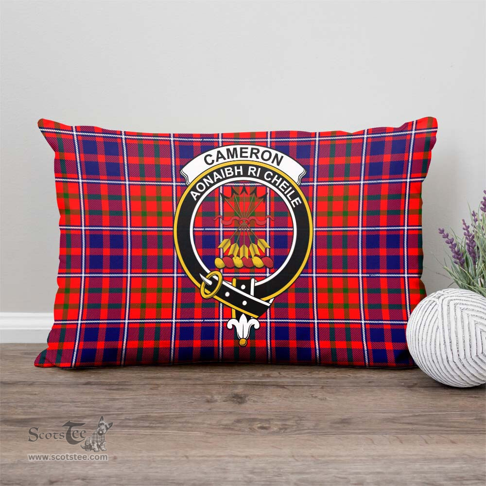 ScotsTee Shop Scottish Cameron of Lochiel Modern Clan Crest Tartan Pillow/ Pillow Cover Tartan Accessories for Home