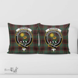 ScotsTee Shop Scottish Buchan Ancient Clan Crest Tartan Pillow/ Pillow Cover Tartan Accessories for Home