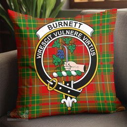ScotsTee Shop Scottish Burnett Ancient Clan Crest Tartan Pillow/ Pillow Cover Tartan Accessories for Home