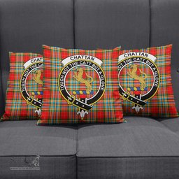 ScotsTee Shop Scottish Chattan Clan Crest Tartan Pillow/ Pillow Cover Tartan Accessories for Home
