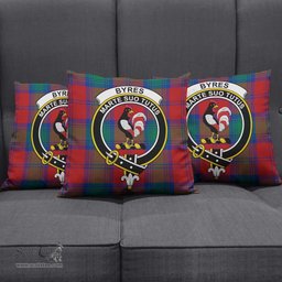 ScotsTee Shop Scottish Byres (Byses) Clan Crest Tartan Pillow/ Pillow Cover Tartan Accessories for Home
