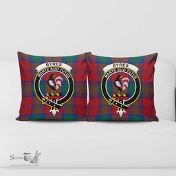 ScotsTee Shop Scottish Byres (Byses) Clan Crest Tartan Pillow/ Pillow Cover Tartan Accessories for Home