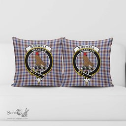 ScotsTee Shop Scottish Boswell Clan Crest Tartan Pillow/ Pillow Cover Tartan Accessories for Home