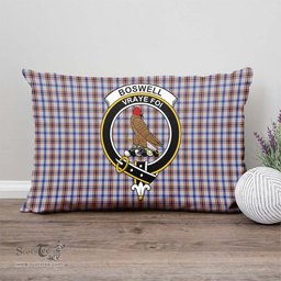 ScotsTee Shop Scottish Boswell Clan Crest Tartan Pillow/ Pillow Cover Tartan Accessories for Home