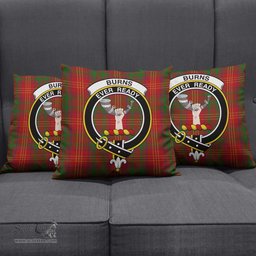 ScotsTee Shop Scottish Burns Clan Crest Tartan Pillow/ Pillow Cover Tartan Accessories for Home