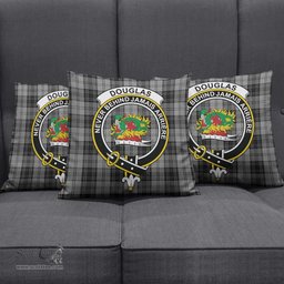 ScotsTee Shop Scottish Douglas Grey Clan Crest Tartan Pillow/ Pillow Cover Tartan Accessories for Home