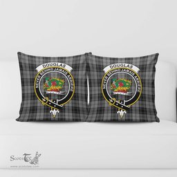 ScotsTee Shop Scottish Douglas Grey Clan Crest Tartan Pillow/ Pillow Cover Tartan Accessories for Home