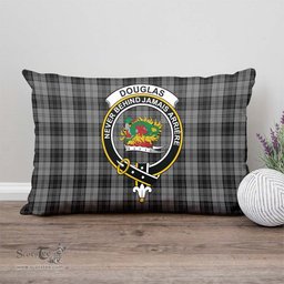 ScotsTee Shop Scottish Douglas Grey Clan Crest Tartan Pillow/ Pillow Cover Tartan Accessories for Home