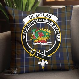 ScotsTee Shop Scottish Douglas Brown Clan Crest Tartan Pillow/ Pillow Cover Tartan Accessories for Home
