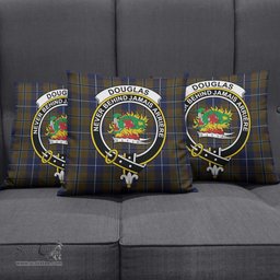 ScotsTee Shop Scottish Douglas Brown Clan Crest Tartan Pillow/ Pillow Cover Tartan Accessories for Home