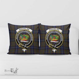 ScotsTee Shop Scottish Douglas Brown Clan Crest Tartan Pillow/ Pillow Cover Tartan Accessories for Home